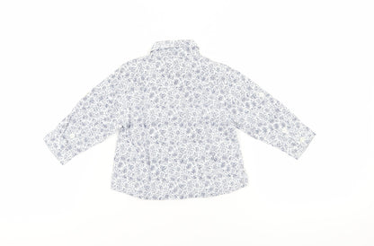 Monsoon Unisex Baby Floral Long Sleeve Button-Up Shirt 12-18 Months
