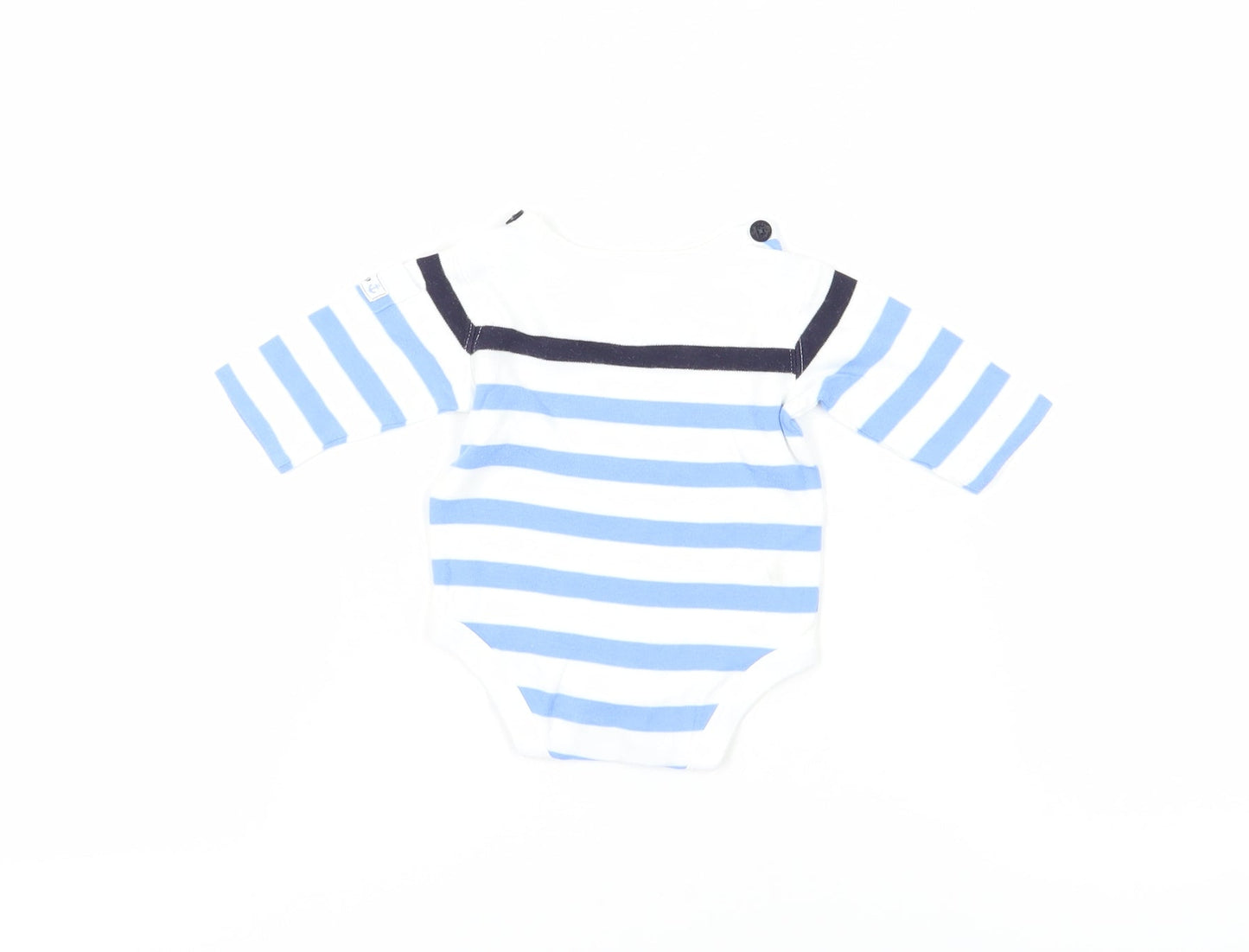 GAP Unisex Baby Blue Striped Babygrow 0-3 Months Cotton
