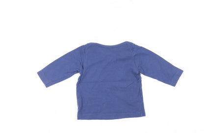 Baby Boden Unisex Blue T-Shirt, 3-6 Months, Graphic Car Print