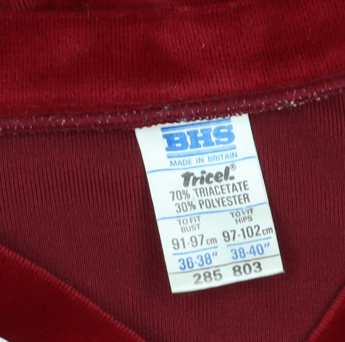 Womens UK Size M BHS Red Pullover Sweatshirt