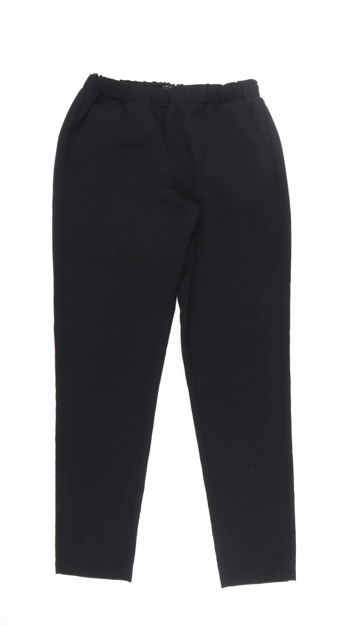 Womens UK Size 6 Sisley Regular Fit Straight Black Trousers