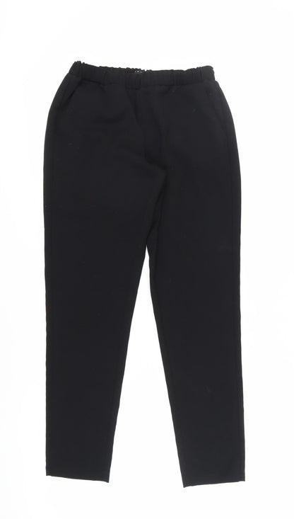 Womens UK Size 6 Sisley Regular Fit Straight Black Trousers