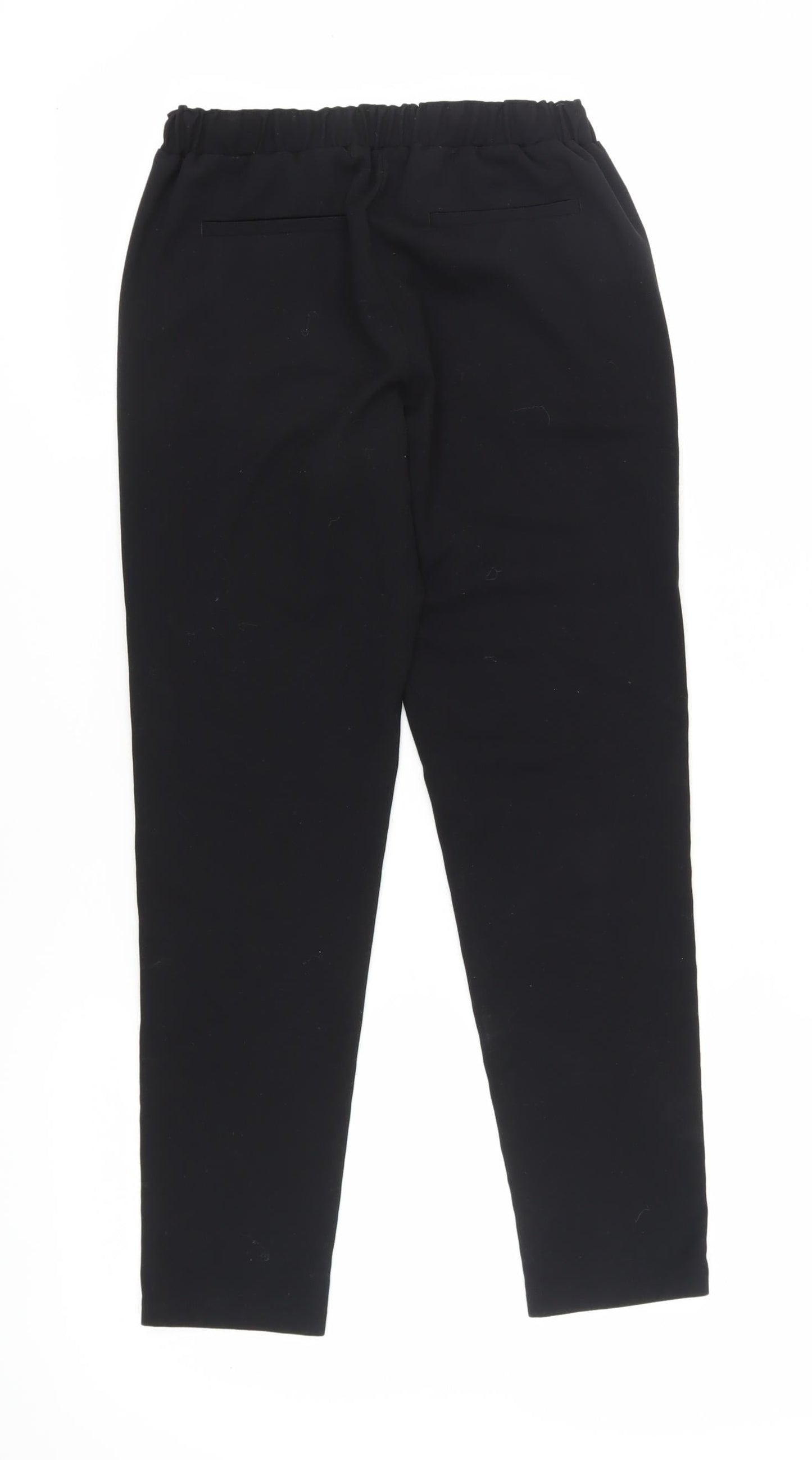 Womens UK Size 6 Sisley Regular Fit Straight Black Trousers