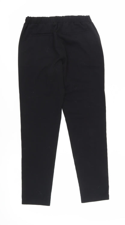 Womens UK Size 6 Sisley Regular Fit Straight Black Trousers