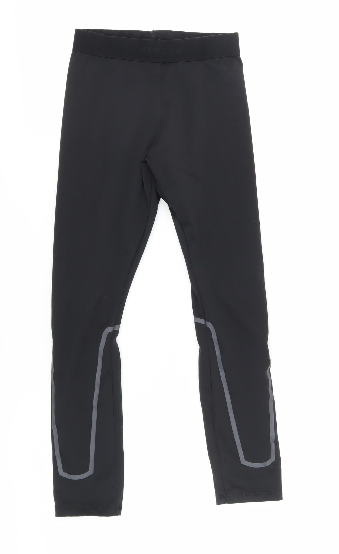 Decathlon Black Girls Ankle Leggings 12 Years