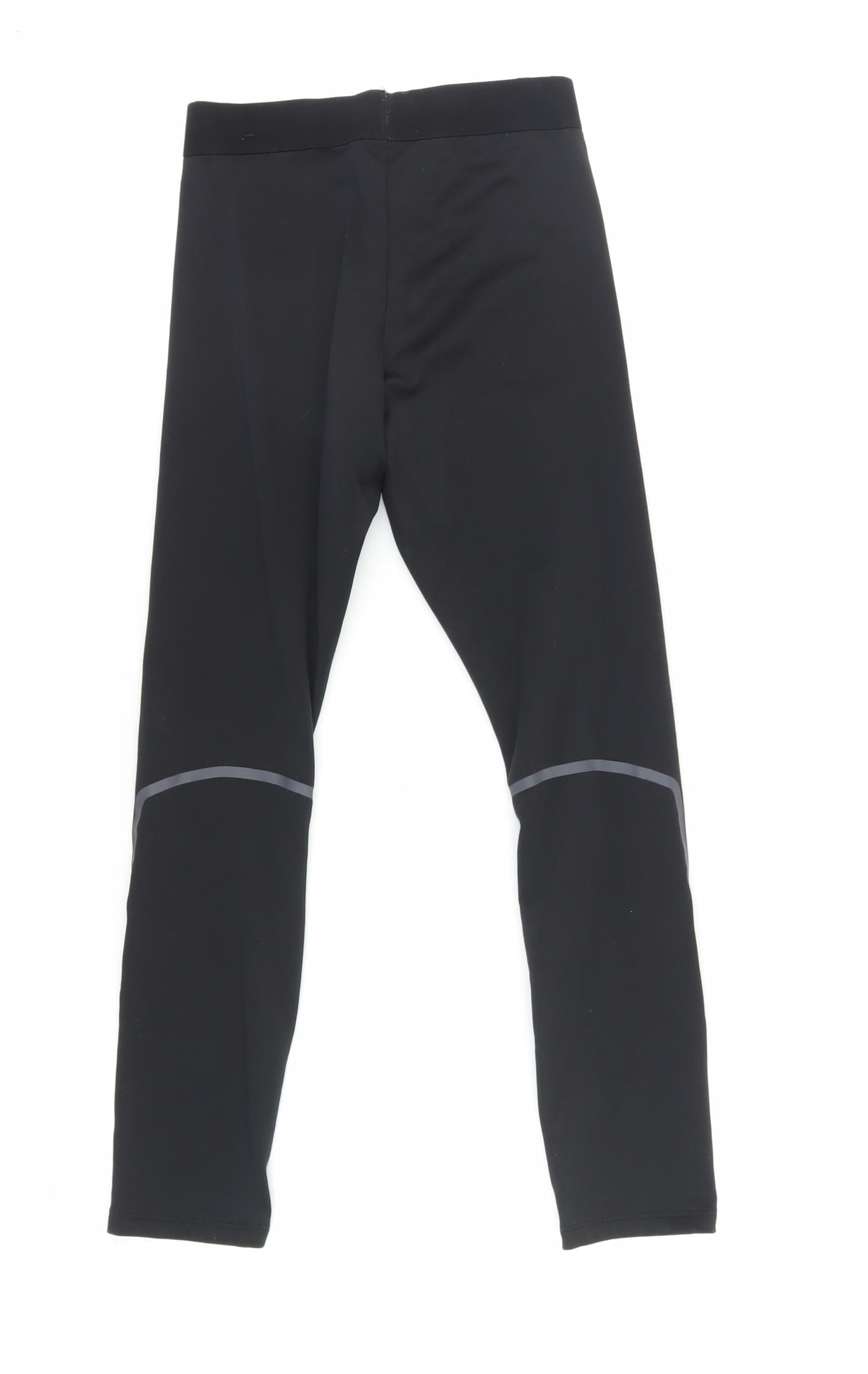 Decathlon Black Girls Ankle Leggings 12 Years