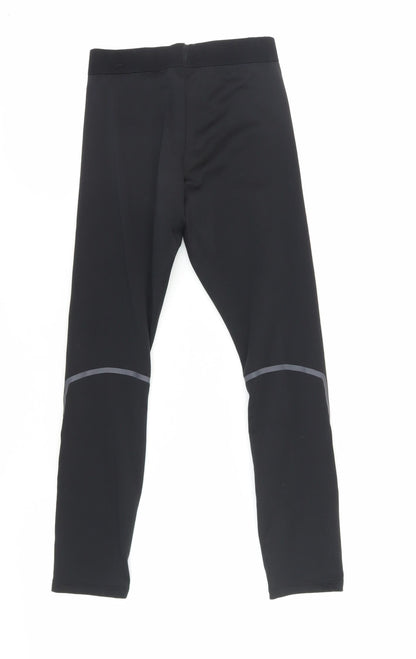 Decathlon Black Girls Ankle Leggings 12 Years