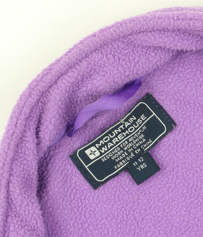 Mountain Warehouse Girls Purple Fleece Jacket 11-12 Years