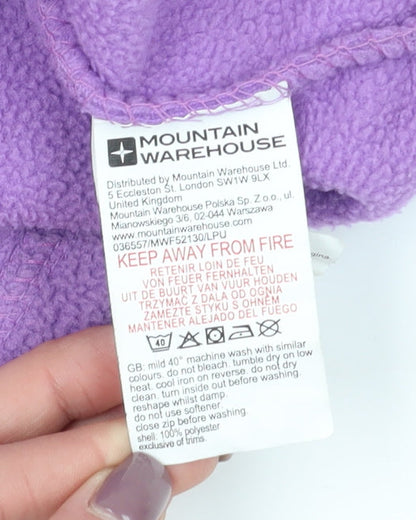 Mountain Warehouse Girls Purple Fleece Jacket 11-12 Years