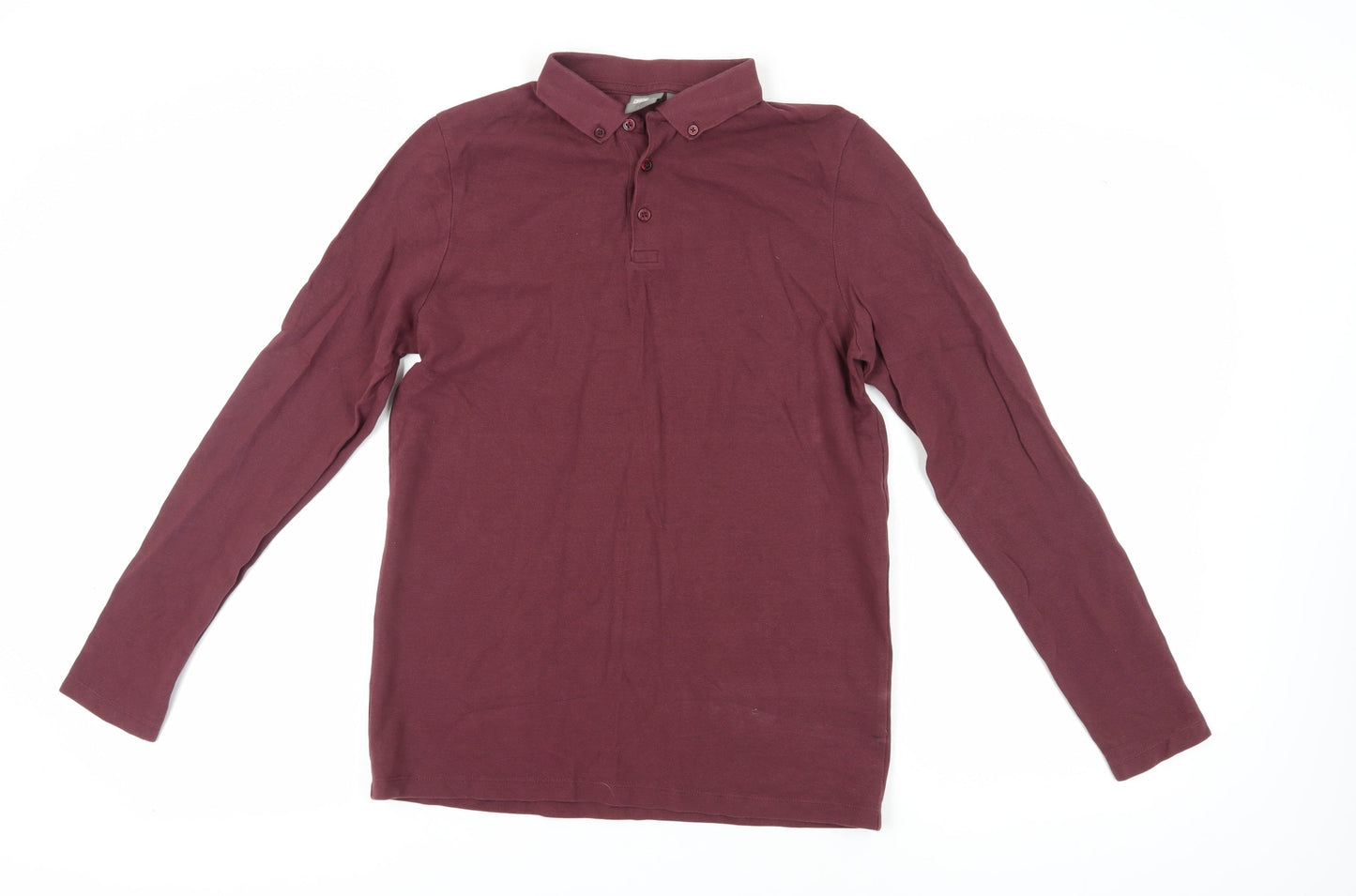 ASOS Men's Red Long Sleeve Polo Shirt M