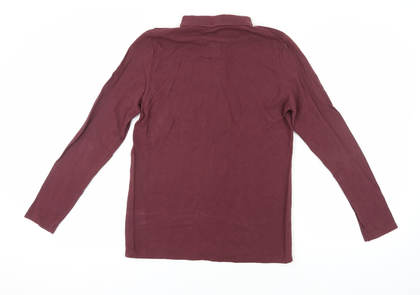 ASOS Men's Red Long Sleeve Polo Shirt M