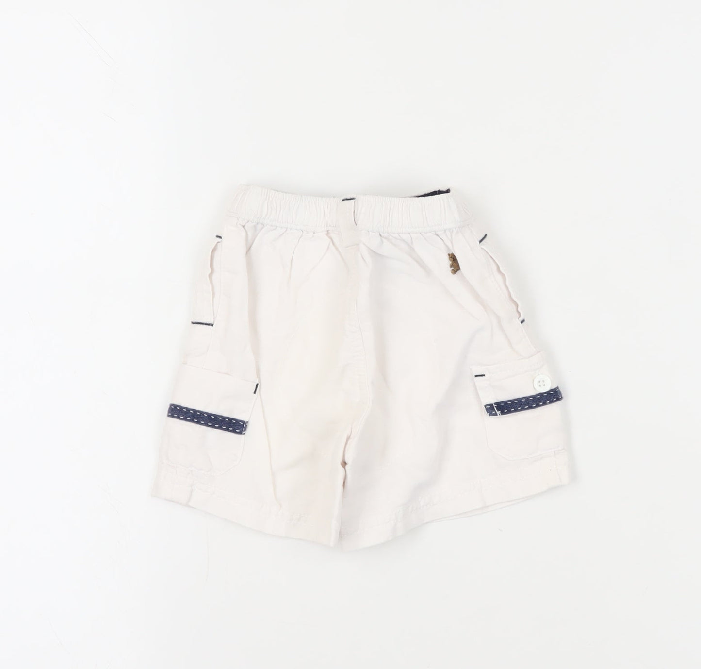 babyGap Unisex Baby White Cargo Shorts 6-12 Months