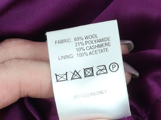 Eastex Women's Purple Wool Blend Overcoat Size 16