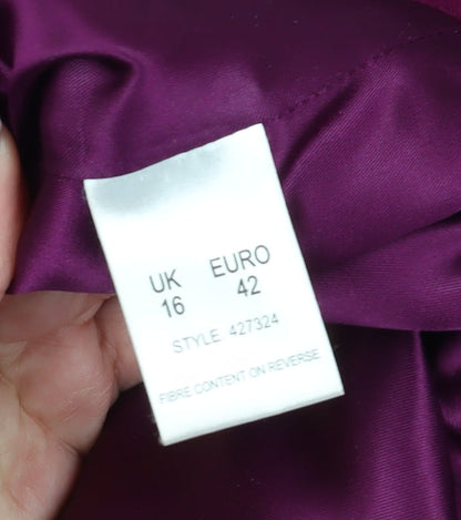 Eastex Women's Purple Wool Blend Overcoat Size 16