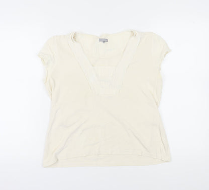 Marks and Spencer Ivory Lace Trim Top Women Size 16