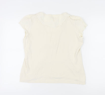 Marks and Spencer Ivory Lace Trim Top Women Size 16