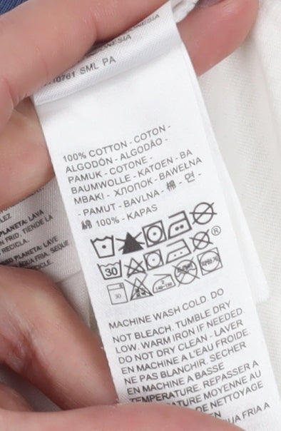 Unisex Adults UK Size XS Levi's White Ringer T-Shirt