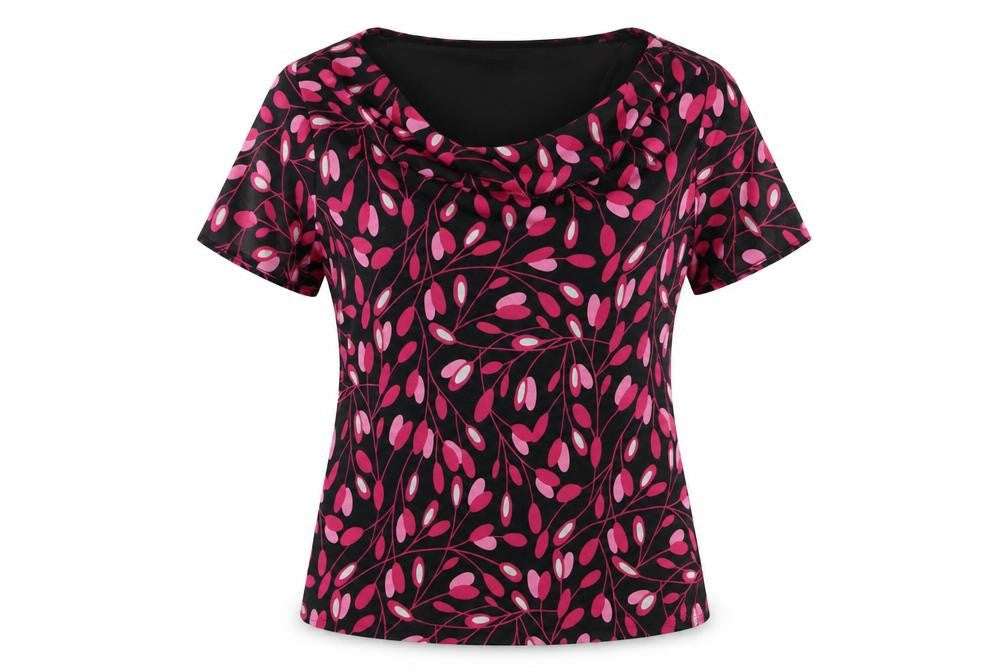 Womens UK Size 16 Style by EWM Multicoloured Cowl Neck Blouse