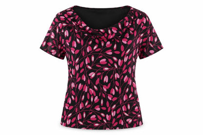 Womens UK Size 16 Style by EWM Multicoloured Cowl Neck Blouse