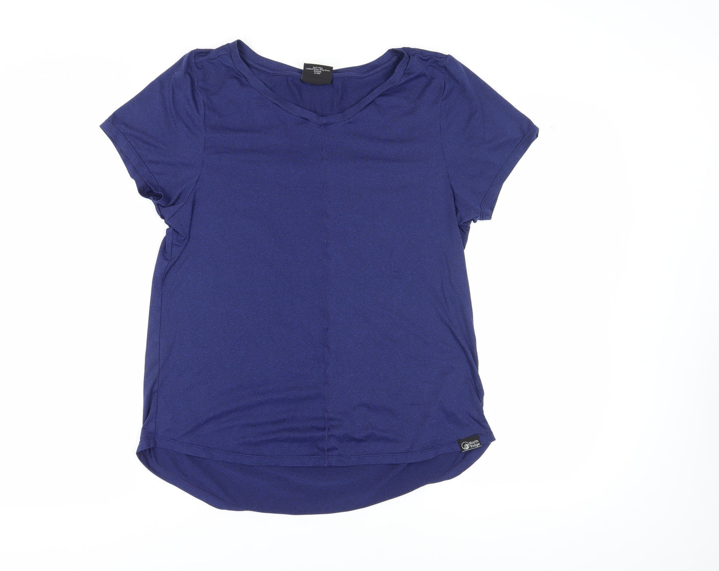 North Ridge Women's Blue V-Neck T-Shirt Size 12