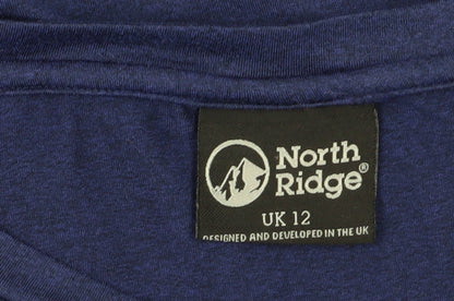 North Ridge Women's Blue V-Neck T-Shirt Size 12