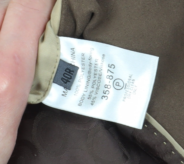 Mens UK Size 40 NEXT Regular Brown Suit Jacket