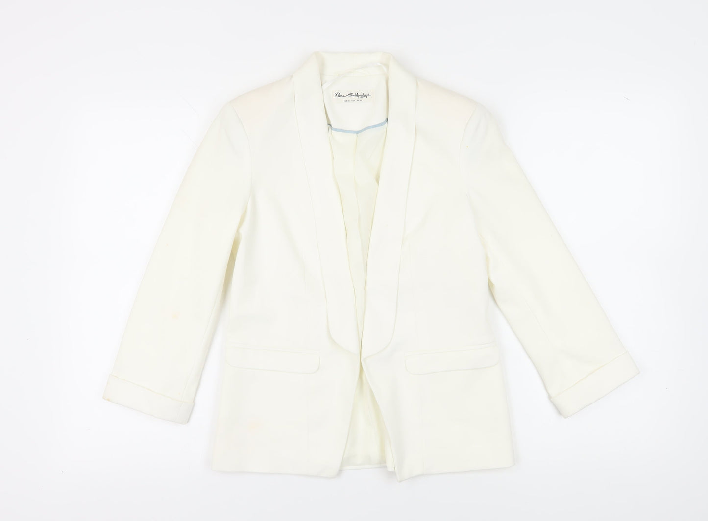 Miss Selfridge Women's White Tuxedo Blazer Size 10