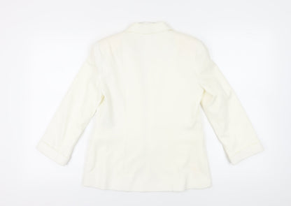 Miss Selfridge Women's White Tuxedo Blazer Size 10