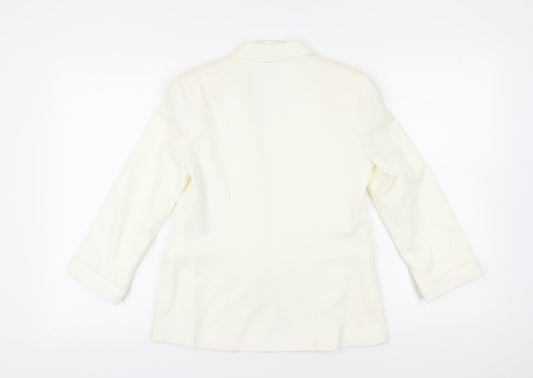 Miss Selfridge Women's White Tuxedo Blazer Size 10