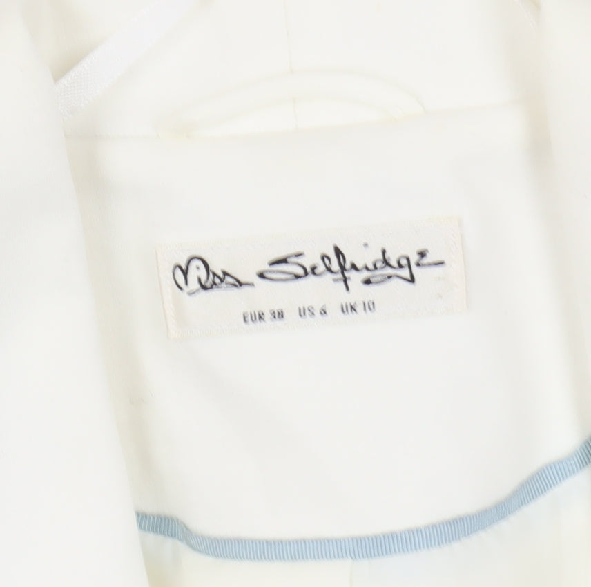 Miss Selfridge Women's White Tuxedo Blazer Size 10
