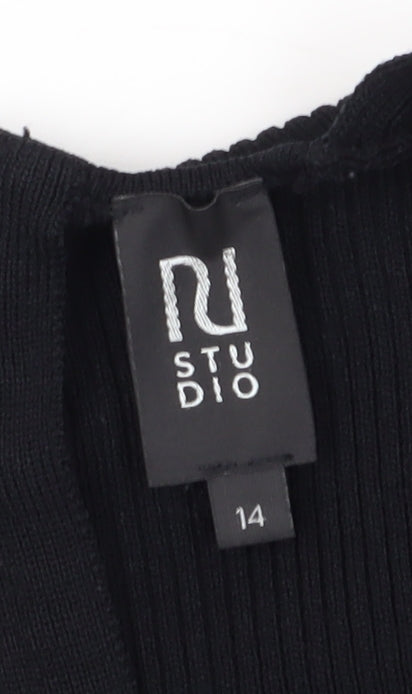 Womens UK Size 14 Studio Black  Blouse
