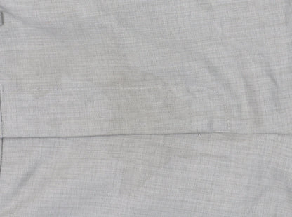 Mens UK Size 38 Cotton Traders Regular Fit Dress Pants Grey Trousers