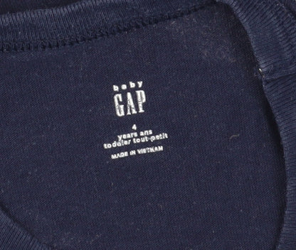 Gap Boys Blue Dinosaur Print T-Shirt, 4 Years, Pullover, Casual
