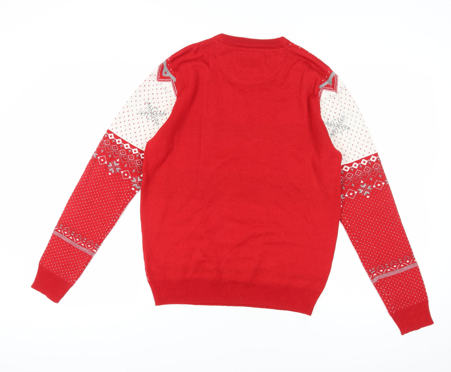 Burton Menswear Christmas Jumper Red M Men Pullover