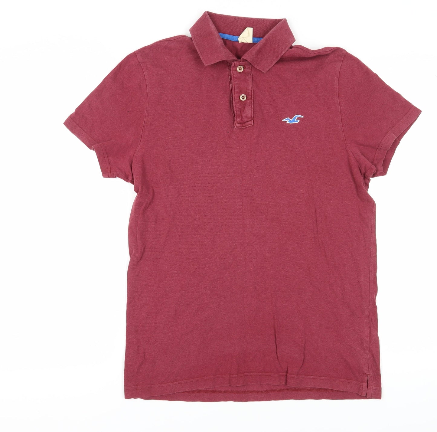Hollister Men's Red Polo Shirt, Medium, Logo Accent