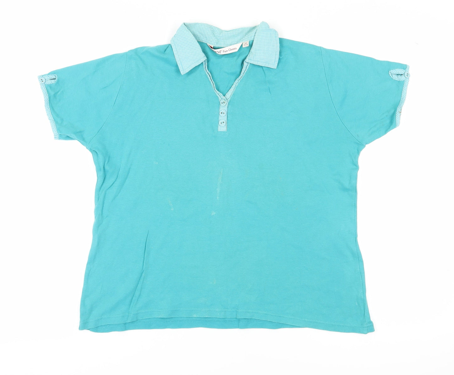 EWM Women's Blue Polo Shirt Size 14 Casual