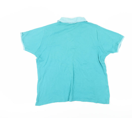 EWM Women's Blue Polo Shirt Size 14 Casual