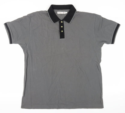 EWM Men's Grey Polo Shirt Short Sleeve L Regular