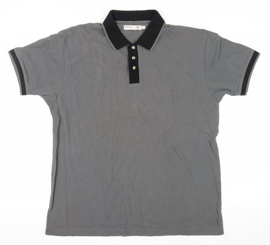 EWM Men's Grey Polo Shirt Short Sleeve L Regular