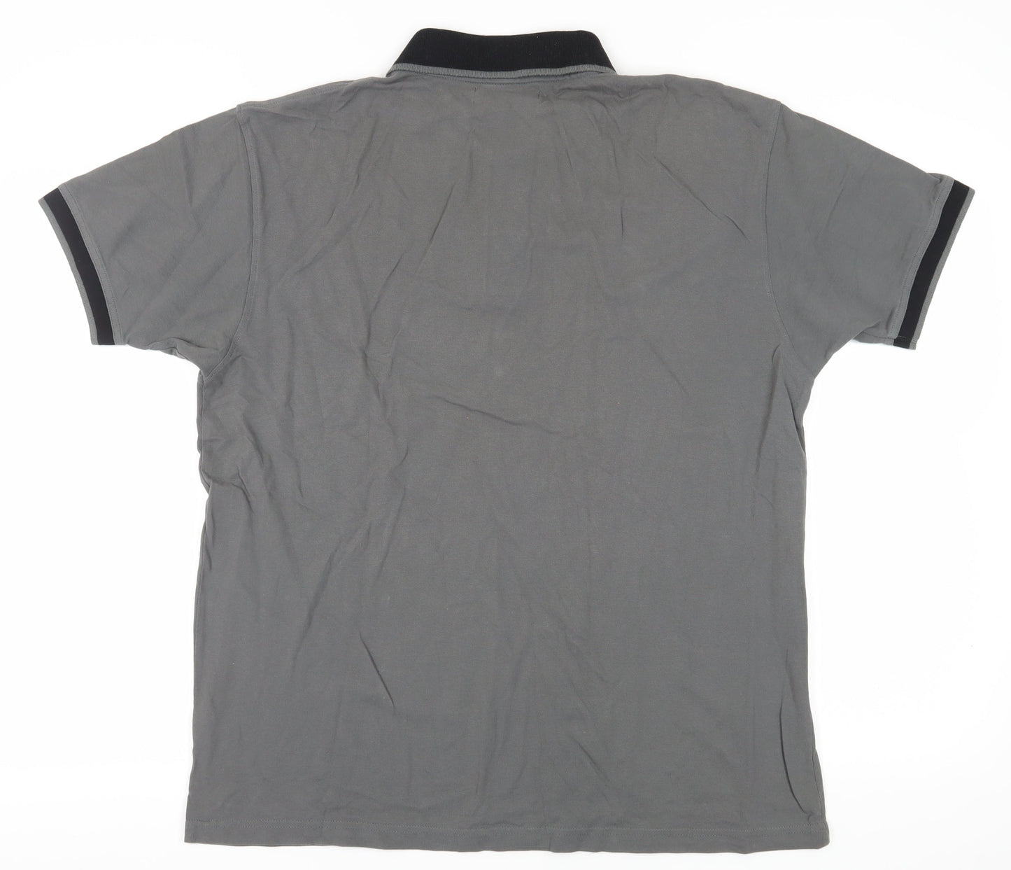 EWM Men's Grey Polo Shirt Short Sleeve L Regular