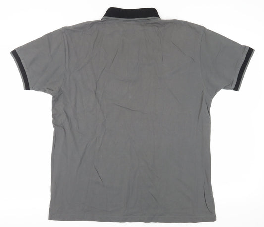 EWM Men's Grey Polo Shirt Short Sleeve L Regular