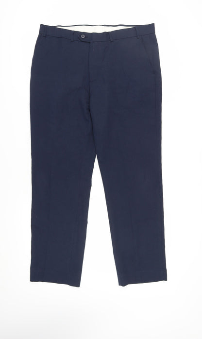 James Pringle Men's Blue Dress Pants, Size 38, Regular Fit