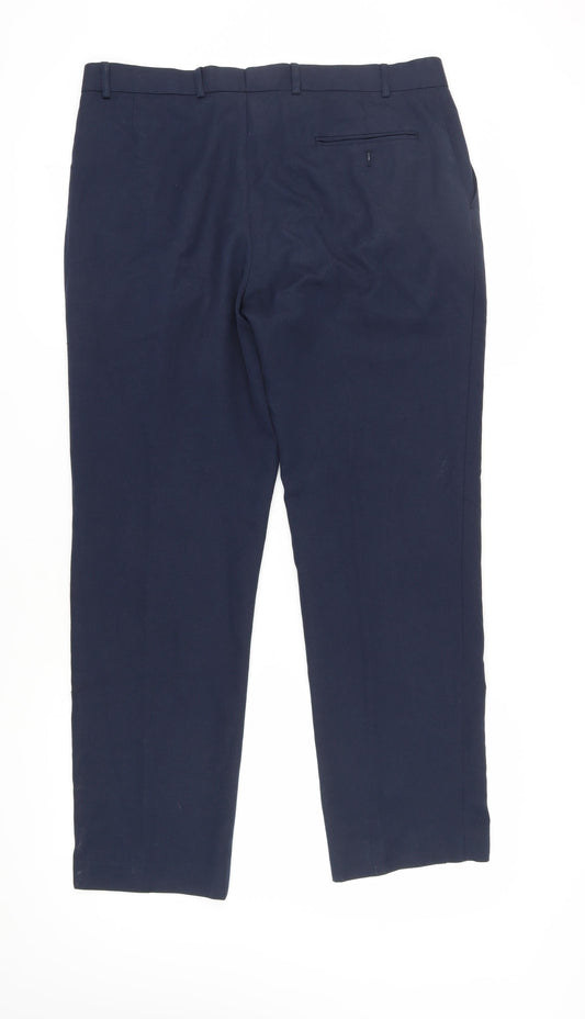 James Pringle Men's Blue Dress Pants, Size 38, Regular Fit