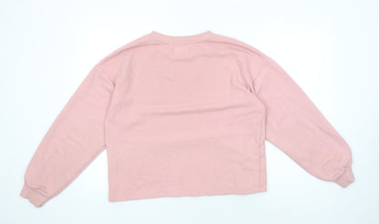 Womens UK Size M Pull&Bear Pink Pullover Sweatshirt