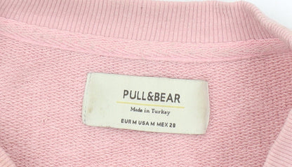 Womens UK Size M Pull&Bear Pink Pullover Sweatshirt