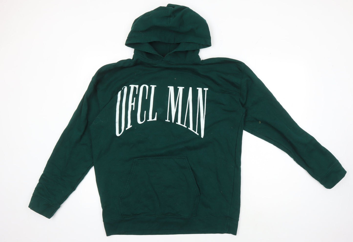 Mens UK Size S boohooMAN Green Pullover Hoodie