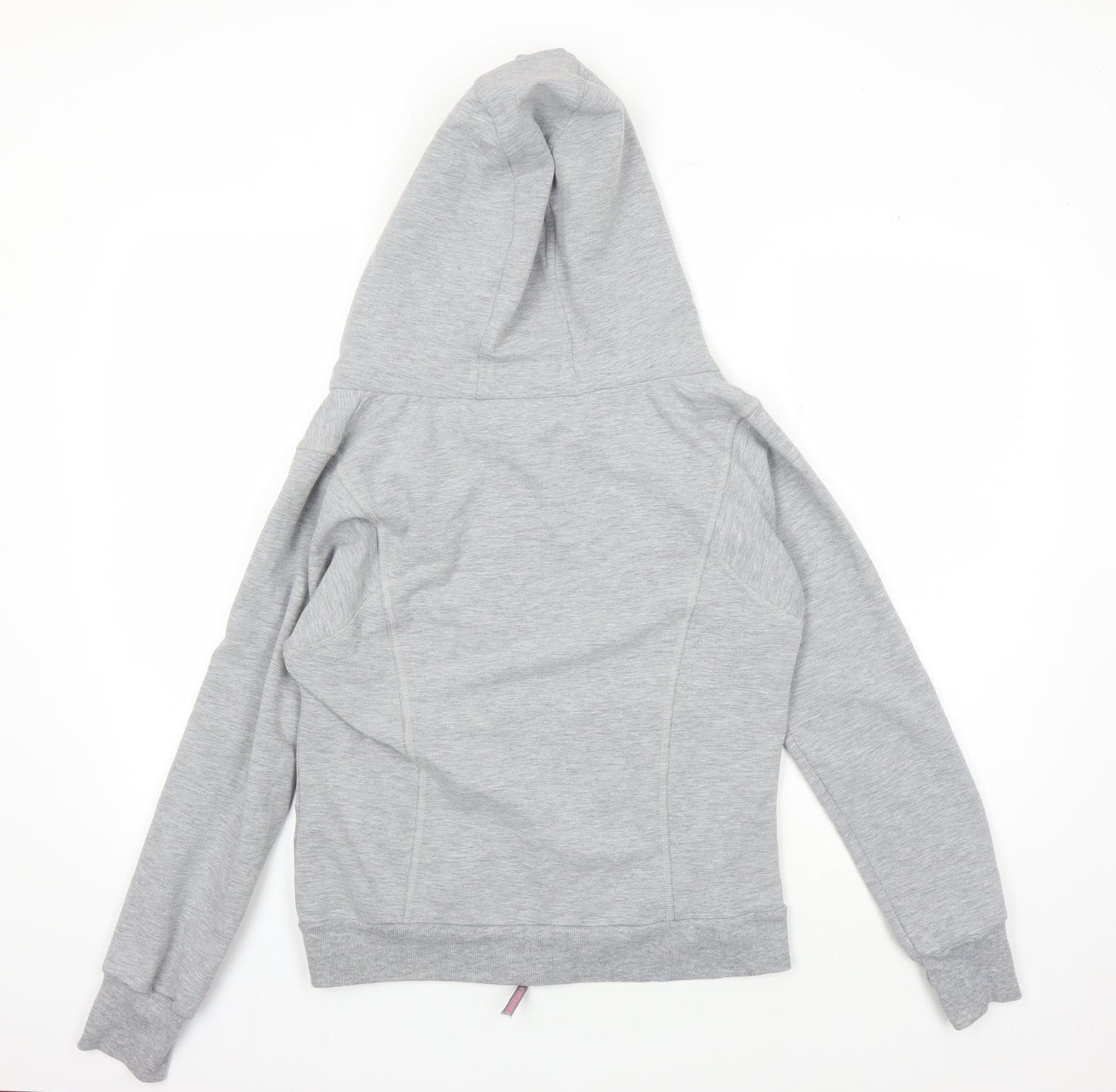 Lotus Spirit Women's Grey Hoodie, M, Full Zip, All Seasons