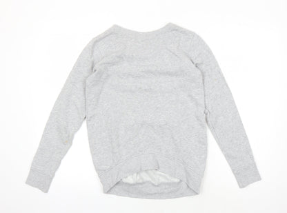 H&M Women's Grey Sequin Pullover Sweatshirt, Size S