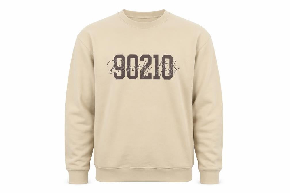 Mens UK Size M Boohoo Beige Pullover Sweatshirt