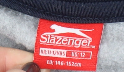 Slazenger Boys Grey Full Zip Hoodie 11-12 Years
